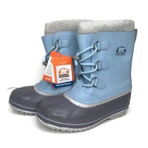 Sorel Yoot Pac Boots 6 Blue Grey Rubber Waterproof